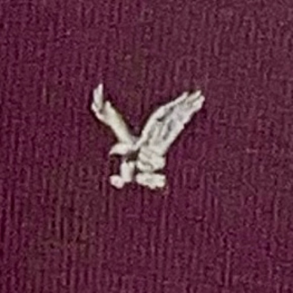 AMERICAN EAGLE OUTFITTERS Men’s Burgundy Long-Sleeve Waffle Thermal T-Shirt - Picture 2 of 3